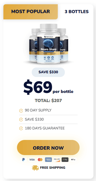 Neuro Sharp 3 Bottle Pricing